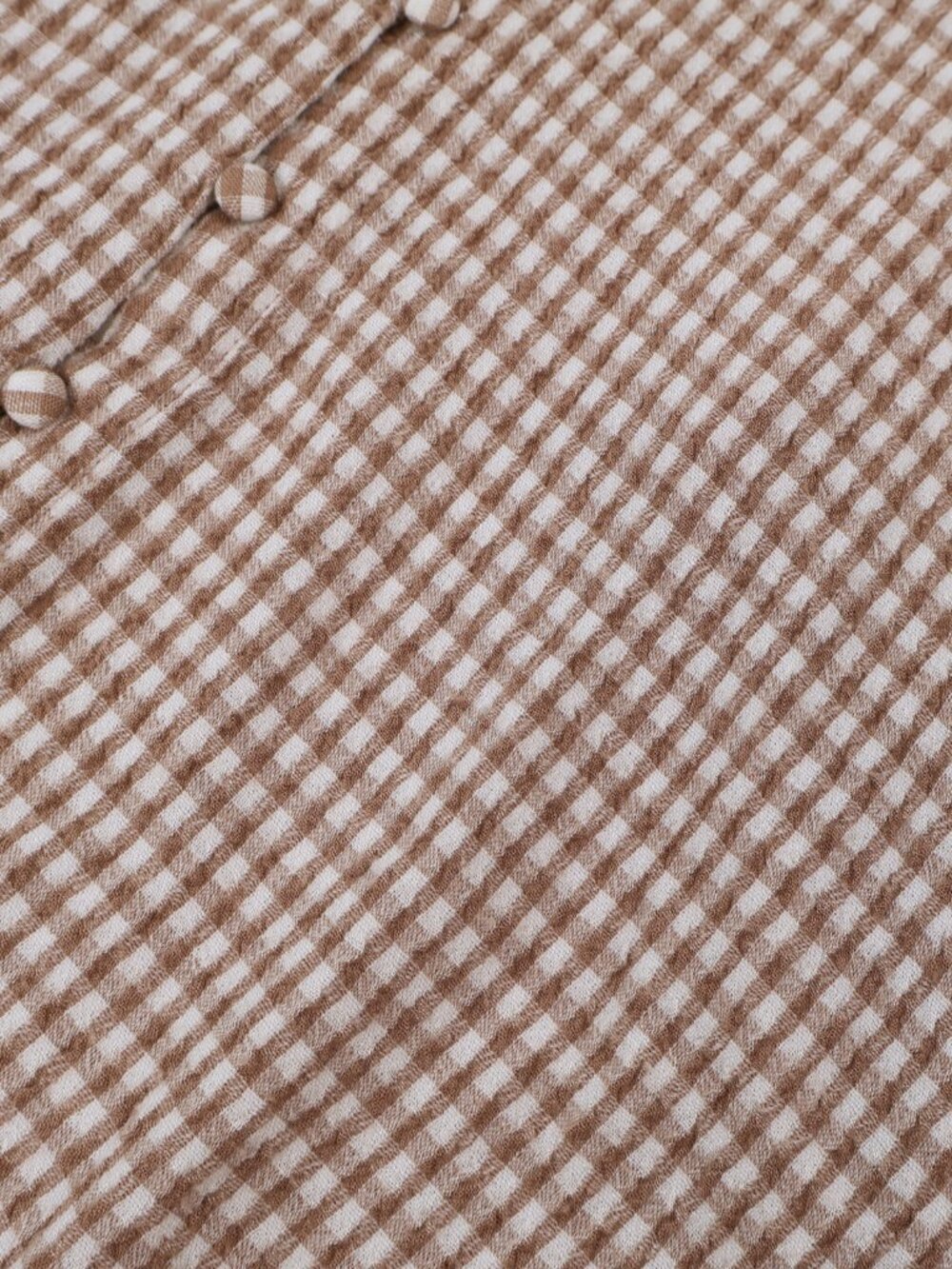 Jane + Delancey Gingham Peter Pan Collar Puff Sleeve Blouse Large - Picture 5 of 8